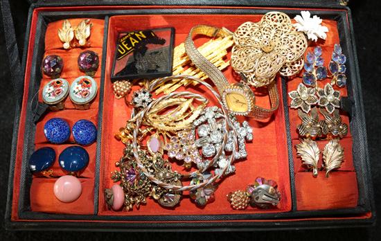 Jewellery box, jewellery & another